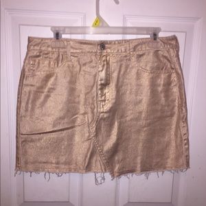 Forever 21 Bronze Mini Skirt